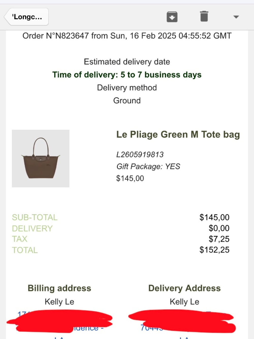 Le Pliage Green M Tote bag - Picture 8 of 8